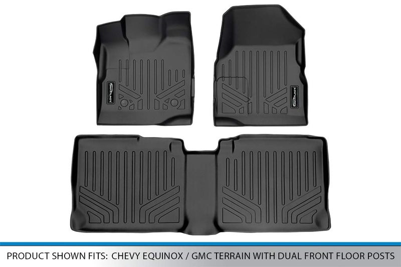 SMARTLINER Custom Fit Floor Mats 2 Row Liner Set for 2010-2011 GMC Terrain - Image 5